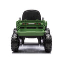 Ride On Tractor With Trailer,12V Battery Powered Electric Tractor Toy W Remote Control,Electric Car For Kids,Three Speed Adjustable,Power Display, Usb,Mp3 ,Bluetooth,Led Light,Two Point Safety Belt Emerald Polyethylene