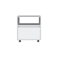 Laurel 2 Piece Bedroom Set, Nightstand Armoire, White White Particle Board Engineered Wood