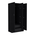 Wardrobe Erie, Bedroom, Black Black Particle Board Engineered Wood