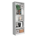 Utah 3 Piece Living Room Set With 3 Bookcases, White White Particle Board Engineered Wood