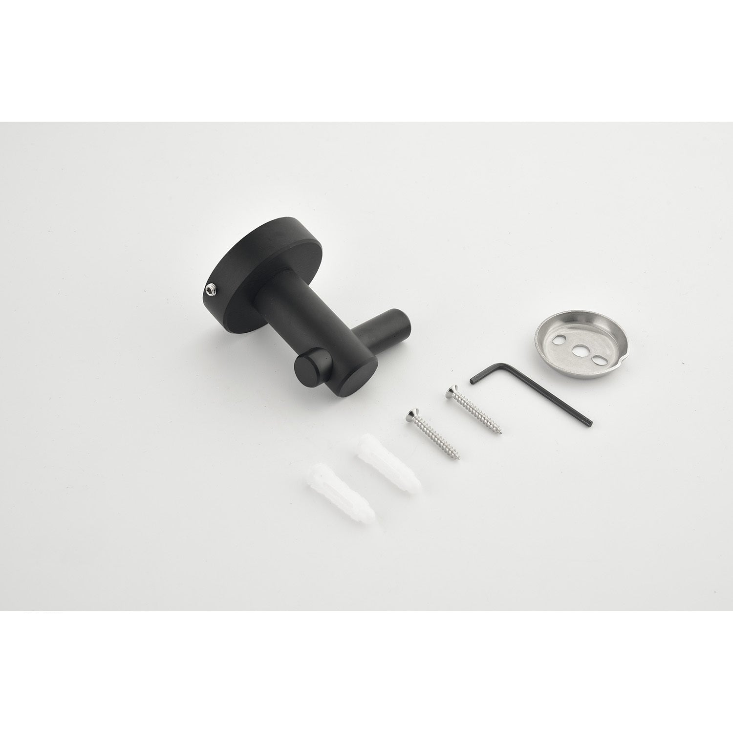 6 Piece Bathroom Towel Rack Set Wall Mount Matte Black Aluminium