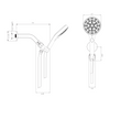 Multi Function Adjustable Hand Shower 8 Function Hand Shower, Matte Black Matte Black Plastic