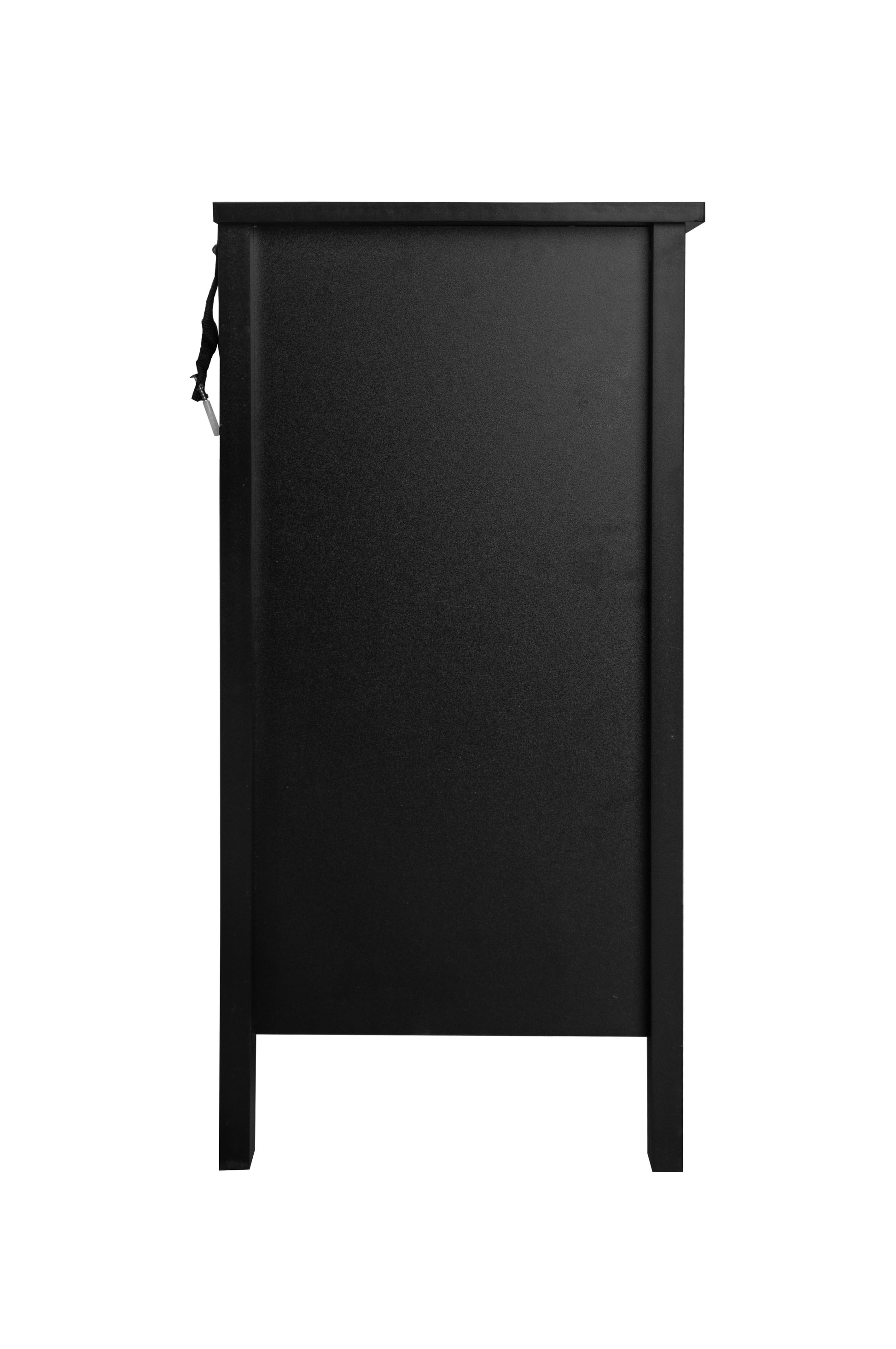 2 Door Cabinet, American Furniture, Suitable For Bedroom, Living Room, Study Black Mdf