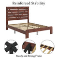 Full Bed Frame Headboardwood Platform Bed Framenoise Free,No Box Spring Needed And Easy Assembly Tool,Large Under Bed Storage, Vintage Brown Box Spring Not Required Full Dark Brown Wood Brown Bedroom Bed Frame Metal & Wood