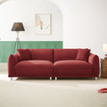 Loveseat Sofa Couch For Modern Living Room,2 Seater Sofa For Small Detachable Sofa Cover Space Spring Cushion And Solid Wood Frame ,Red Red Polyester