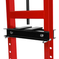 Hydraulic 6 Ton H Frame Garage Floor Adjustable Shop Press With Plates, 6T, Red Red Steel