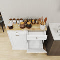 Two Drawers And Two Compartment Tilt Out Trash Cabinet Kitchen Trash Cabinet White White Mdf