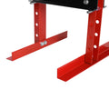 Hydraulic 6 Ton H Frame Garage Floor Adjustable Shop Press With Plates, 6T, Red Red Steel