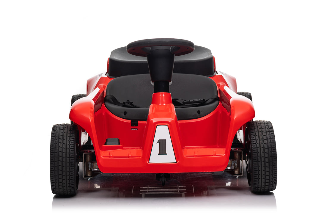 24V Electric Drifting Go Kart For Kids, Electric Ride On Toy W 85W*2 Motors, 8Mph Max Speed, Safety Belt, Music, Horn, Usb Red Abs