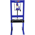 Steel H Frame Hydraulic Shop Press With Stamping Plates To Bend, Straighten, Or Press Parts, Install Bearings And U Joints, 6 Ton Capacity, Blue Blue Steel