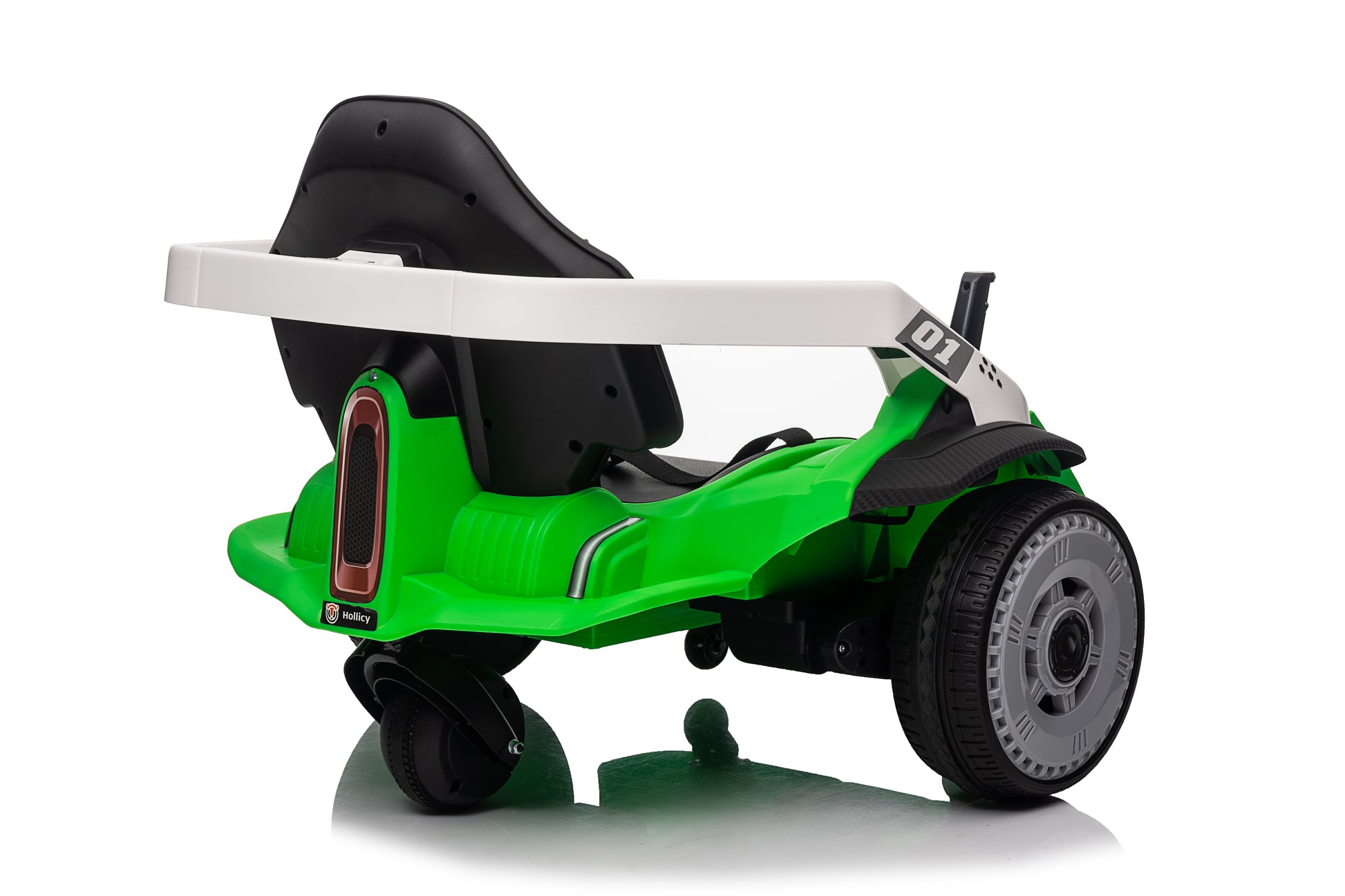 24V Electric Drifting Go Kart For Kids, Electric Ride On Toy W 85W*2 Motors, 8Mph Max Speed, Safety Belt, Music, Horn, Usb Green Abs