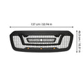 Matte Black Front Bumper Grille Grill W Letters For 2013 2018 Dodge Ram 1500 Black Abs