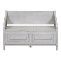 Rustic Style Solid Wood Entryway Multifunctional Storage Bench With Safety Hinge Gray Wash Beige High Back Gray Wash Primary Living Space Beige Mdf