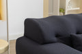 Large Size 1 Seater Sofa, Pure Foam Comfy Sofa Couch, Modern Lounge Sofa For Living Room, Apartment Dark Grey Foam Spring