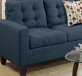 Modular Sectional Navy Polyfiber 4Pcs Sectional Sofa Laf And Raf Loveseats Corner Wedge Armless Chair Tufted Cushion Couch Navy Primary Living Space Tufted Back Classic,Contemporary,Modern Modular Rubberwood Fabric 5 Seat