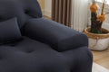 Large Size 2 Seater Sofa, Pure Foam Comfy Sofa Couch, Modern Lounge Sofa For Living Room, Apartment Dark Gray Foam Spring