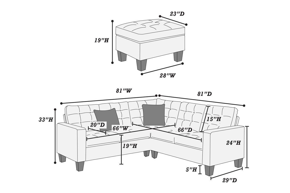 Modular Sectional W Ottoman Espresso Faux Leather 4Pcs Sectional Sofa Laf And Raf Loveseat Corner Wedge Ottoman Tufted Cushion Couch Espresso Faux Leather Primary Living Space Tufted Back Classic,Contemporary,Modern Modular Rubberwood Faux Leather 5 Seat