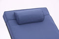 Outdoor Patio Chaise Lounge Chair,Lying In Bed With Pe Rattan And Steel Frame,Pe Wickers,Pool Recliners With Elegant Reclining Adjustable Backrest And Removable Cushions Sets Of 2 Black Navy Blue Yes Black Blue Weather Resistant Frame Pe Rattan Iron