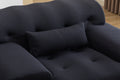 Large Size 1 Seater Sofa, Pure Foam Comfy Sofa Couch, Modern Lounge Sofa For Living Room, Apartment Dark Grey Foam Spring