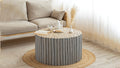 T1009 32 Coffee Table Gray Grey Primary Living Space Modern Round Open Storage Coffee & End Tables Wood