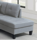 Living Room Furniture 3 Pcs Sectional Sofa Set Laf Sofa Raf Chaise And Storage Ottoman Cup Holder Taupe Grey Color Linen Like Fabric Couch Gray Taupe Nordic Primary Living Space Contemporary,Modern,Transitional L Shaped Rubberwood Fabric 5 Seat