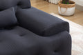 Large Size 1 Seater Sofa, Pure Foam Comfy Sofa Couch, Modern Lounge Sofa For Living Room, Apartment Dark Grey Foam Spring