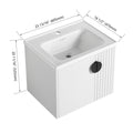 24 Inch Bathroom Vanity With Sink, For Small Bathroom, Bathroom Vanity With Soft Close Door White 2 Bathroom Wall Mounted Modern Plywood