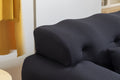 Large Size 2 Seater Sofa, Pure Foam Comfy Sofa Couch, Modern Lounge Sofa For Living Room, Apartment Dark Gray Foam Spring