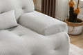 Large Size 2 Seater Sofa, Pure Foam Comfy Sofa Couch, Modern Lounge Sofa For Living Room, Apartment Beige Foam Spring