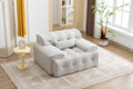 Large Size 1 Seater Sofa, Pure Foam Comfy Sofa Couch, Modern Lounge Sofa For Living Room, Apartment Beige Foam Spring