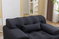 Large Size 1 Seater Sofa, Pure Foam Comfy Sofa Couch, Modern Lounge Sofa For Living Room, Apartment Dark Grey Foam Spring