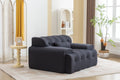 Large Size 1 Seater Sofa, Pure Foam Comfy Sofa Couch, Modern Lounge Sofa For Living Room, Apartment Dark Grey Foam Spring