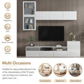 High Gloss Tv Stand With Large Storage Space, Media Console For Tvs Up To 78