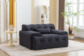 Large Size 1 Seater Sofa, Pure Foam Comfy Sofa Couch, Modern Lounge Sofa For Living Room, Apartment Dark Grey Foam Spring