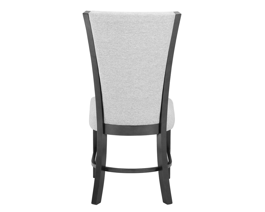 2Pc Contemporary Glam Upholstered Dining Side Chair Padded Dove Gray Fabric Upholstery Seat Back Wooden Furniture Gray Dining Room Contemporary,Farmhouse Dining Chairs Wood