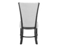 2Pc Contemporary Glam Upholstered Dining Side Chair Padded Dove Gray Fabric Upholstery Seat Back Wooden Furniture Gray Dining Room Contemporary,Farmhouse Dining Chairs Wood