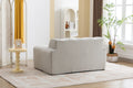 Large Size 1 Seater Sofa, Pure Foam Comfy Sofa Couch, Modern Lounge Sofa For Living Room, Apartment Beige Foam Spring