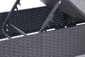 Outdoor Patio Chaise Lounge Chair,Lying In Bed With Pe Rattan And Steel Frame,Pe Wickers,Pool Recliners With Elegant Reclining Adjustable Backrest And Removable Cushions Sets Of 2 Black Navy Blue Yes Black Blue Weather Resistant Frame Pe Rattan Iron