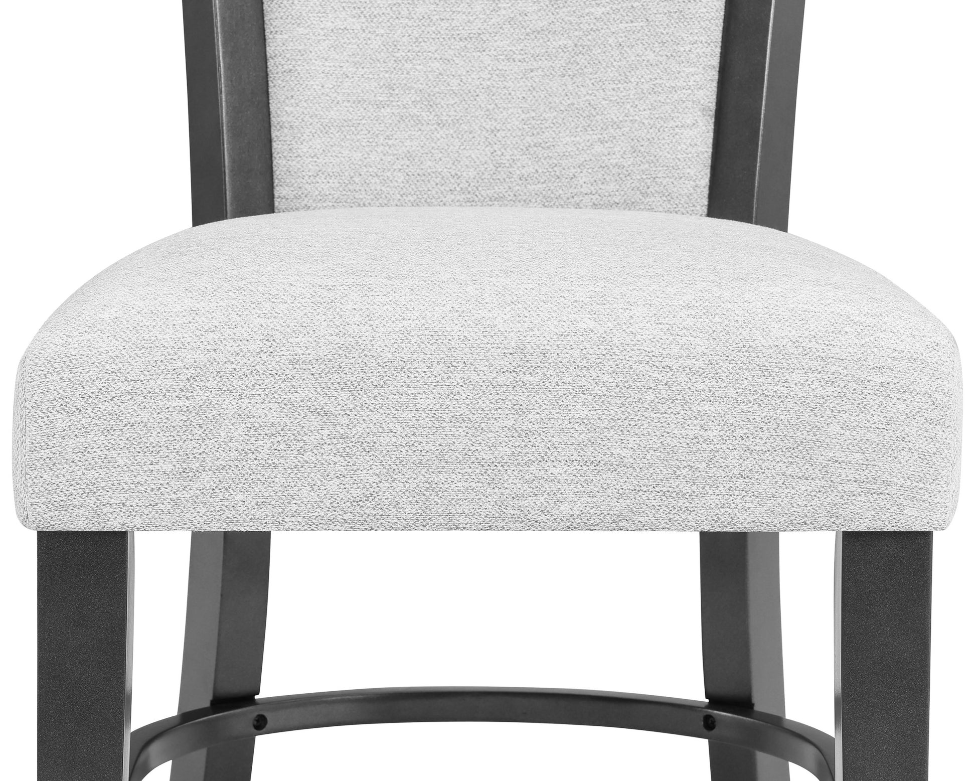 2Pc Contemporary Glam Upholstered Dining Side Chair Padded Dove Gray Fabric Upholstery Seat Back Wooden Furniture Gray Dining Room Contemporary,Farmhouse Dining Chairs Wood