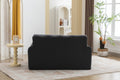 Large Size 1 Seater Sofa, Pure Foam Comfy Sofa Couch, Modern Lounge Sofa For Living Room, Apartment Black Foam Spring