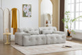 Large Size 2 Seater Sofa, Pure Foam Comfy Sofa Couch, Modern Lounge Sofa For Living Room, Apartment Beige Foam Spring