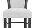 2Pc Contemporary Glam Upholstered Counter Height Dining Side Chair Padded Dove Gray Fabric Upholstery Seat Back Wooden Furniture Gray Dining Room Contemporary,Farmhouse Dining Chairs Wood