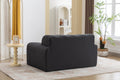 Large Size 1 Seater Sofa, Pure Foam Comfy Sofa Couch, Modern Lounge Sofa For Living Room, Apartment Black Foam Spring