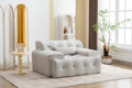 Large Size 1 Seater Sofa, Pure Foam Comfy Sofa Couch, Modern Lounge Sofa For Living Room, Apartment Beige Foam Spring