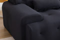 Large Size 2 Seater Sofa, Pure Foam Comfy Sofa Couch, Modern Lounge Sofa For Living Room, Apartment Dark Gray Foam Spring