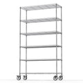 6 Tier Shelf Wire Shelving Unit Fence Shelf Fw 6T1848 C Lkj Chrome Iron Plastic