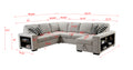 125'' Modern U Shaped 7 Seat Sectional Sofa Couch With Cabinet,Sofa Bed With Storage Chaise Pull Out Couch Bed For Living Room,Beige Light Brown Wood Primary Living Space Heavy Duty Eucalyptus 7 Seat Beige Polyester Soft Pillow Back Modern Square Arms