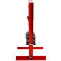 6 Ton Hydraulic Shop Floor Press, With Pressure Gauge Steel H Frame Shop Press With Steel Plates Adjustable Working Table, Red Red Steel