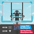 Use For Outdoor Height Adjustable 7.5 To 10Ft Basketball Hoop 44 Inch Backboard Portable Basketball Goal System With Stable Base And Wheels Balls Sports Transparent Garden & Outdoor Sporty Iron