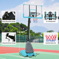 Use For Outdoor Height Adjustable 7.5 To 10Ft Basketball Hoop 44 Inch Backboard Portable Basketball Goal System With Stable Base And Wheels Balls Sports Transparent Garden & Outdoor Sporty Iron